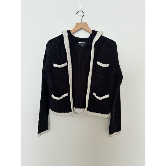 Anthropologie Maeve Two Toned Cardigan with Hood - Picture 3 of 10